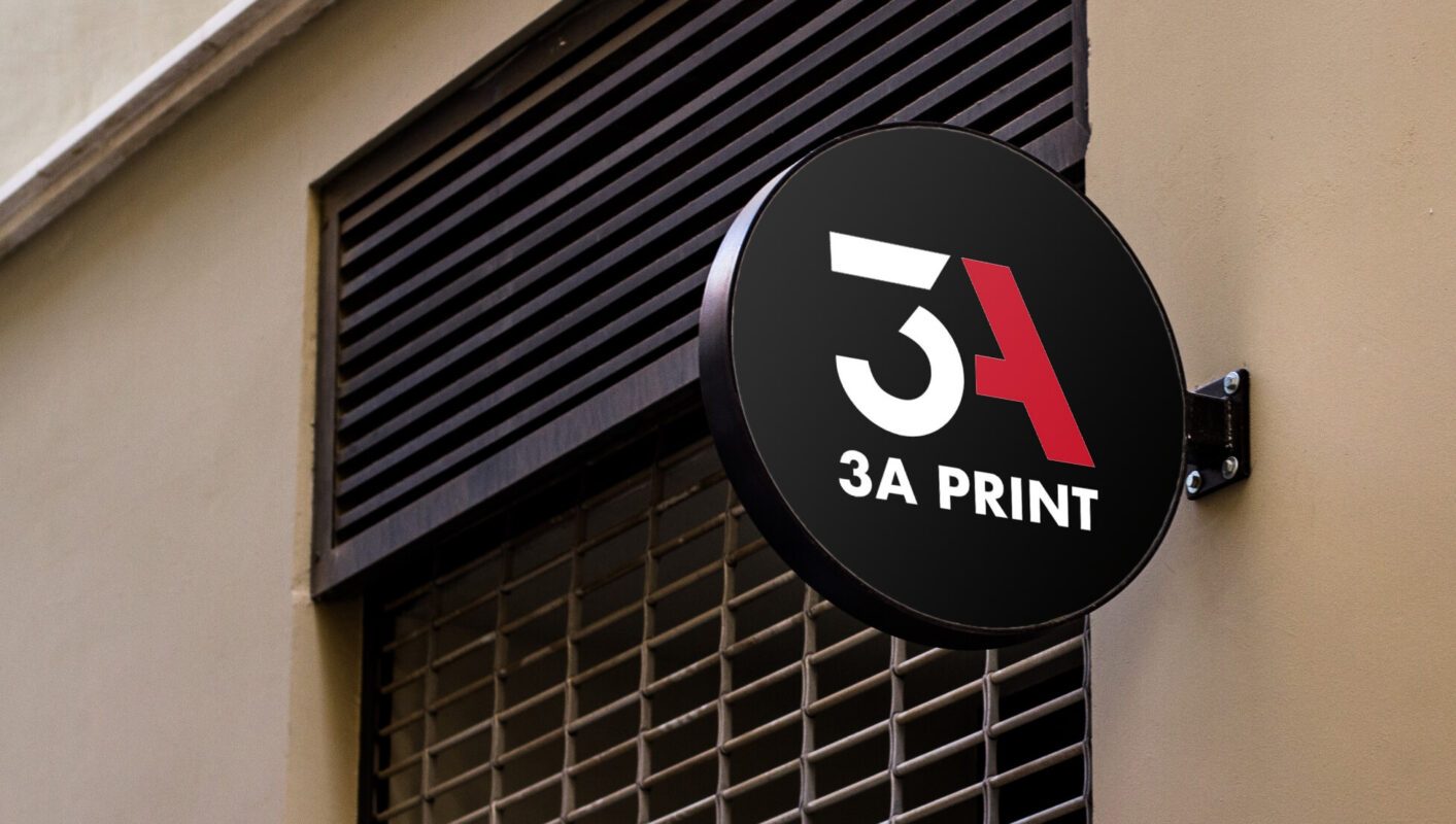 3A Print circular shop sign