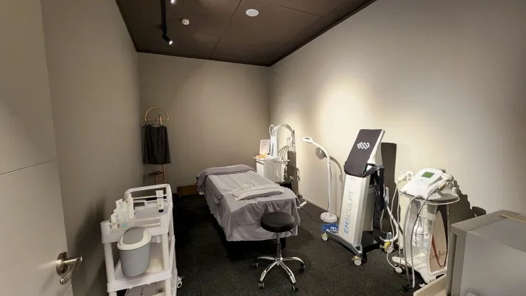 Completed JP MediSpa treatment room with professional aesthetic equipment