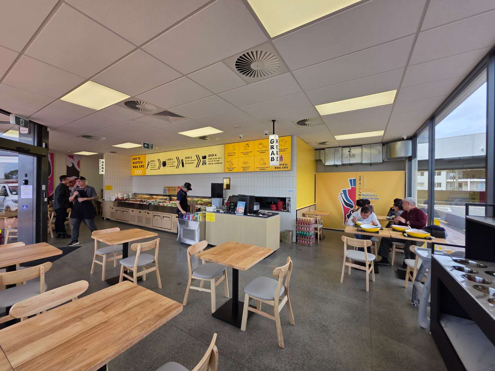 Completed Sanku restaurant dining interior
